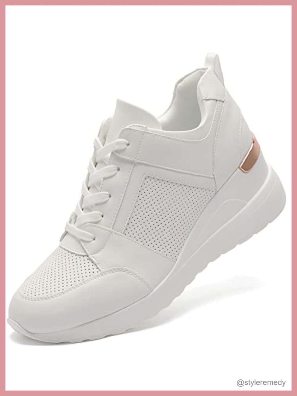 Wedge Sneakers for Women Lace Up Platform High Heel Fashion Sneaker